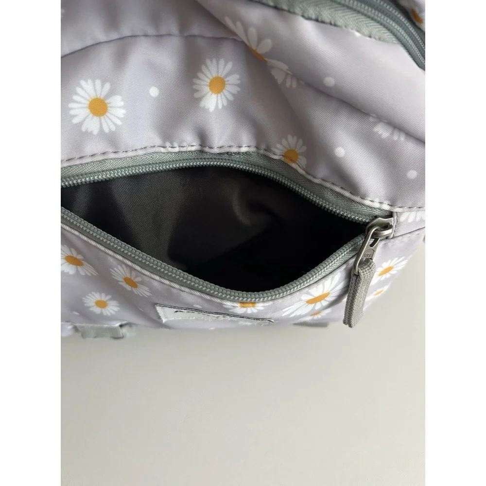 Aamytike Gray Daisy‑Print Backpack